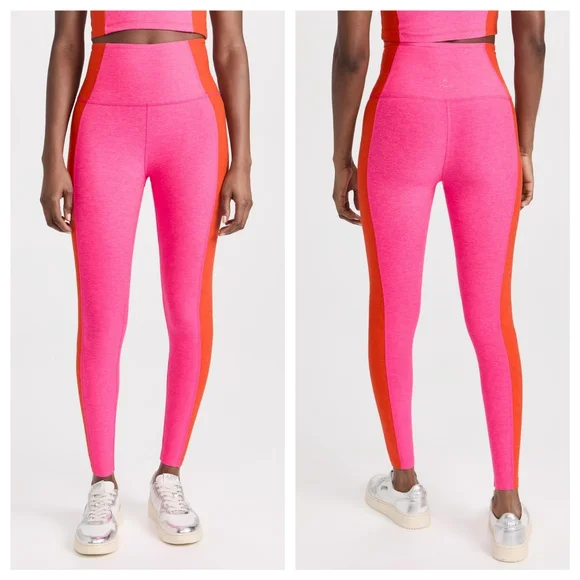 Beyond Yoga Spacedye Vitality Colorblock Legging Orange Pink Small - Picture 1 of 11